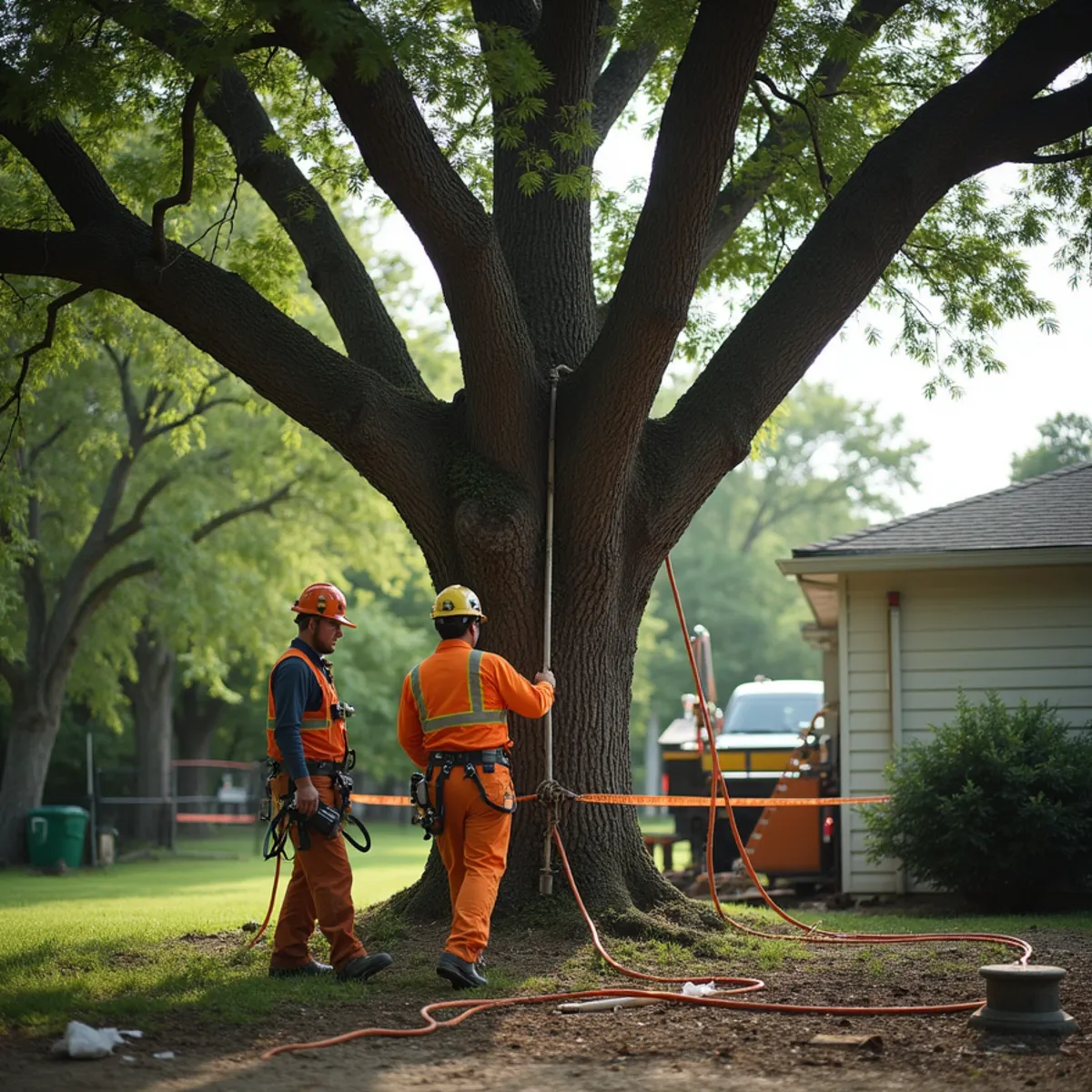 Field arborist inspection for tree down after storm