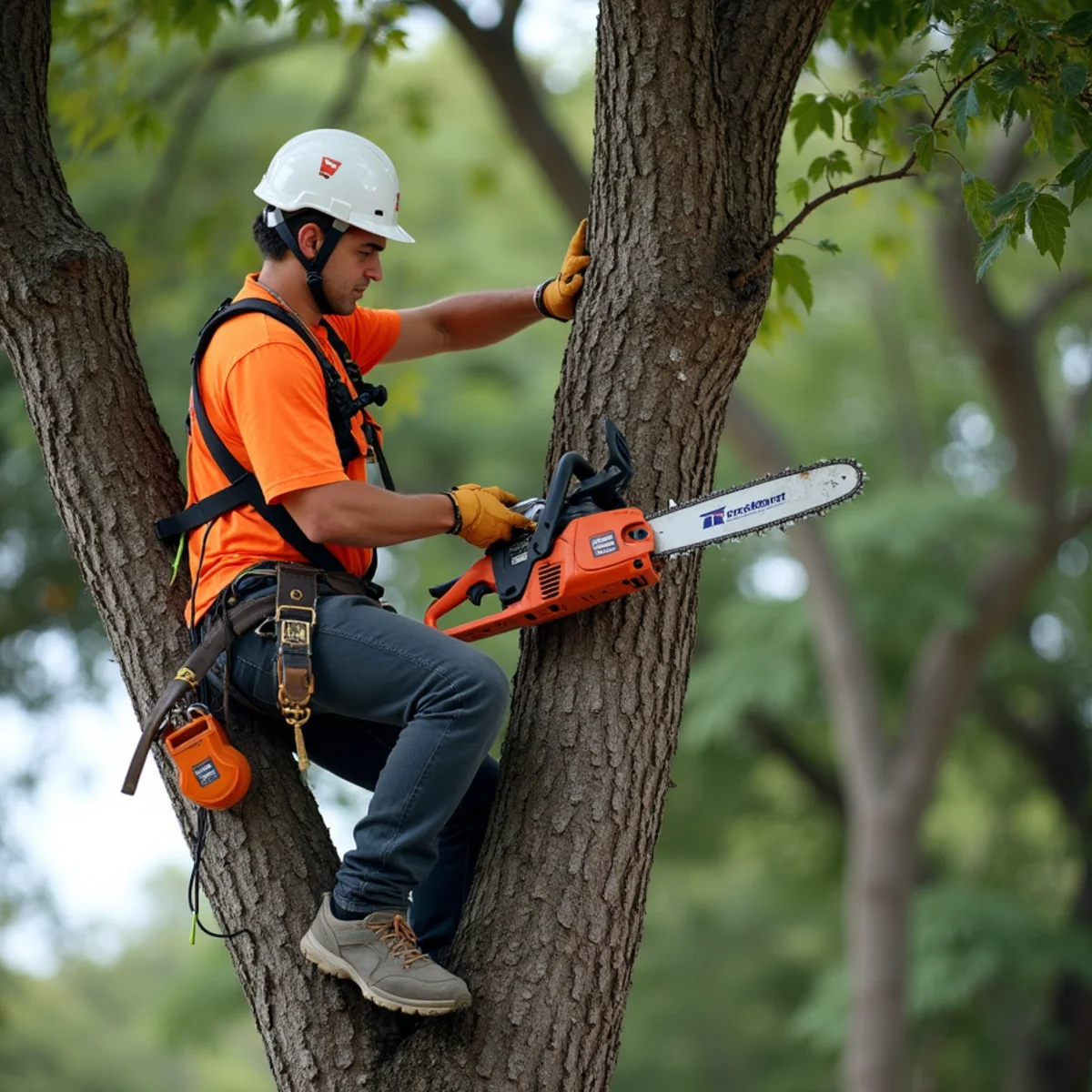 Commercial & HOA Tree Service safety equipment and site protection