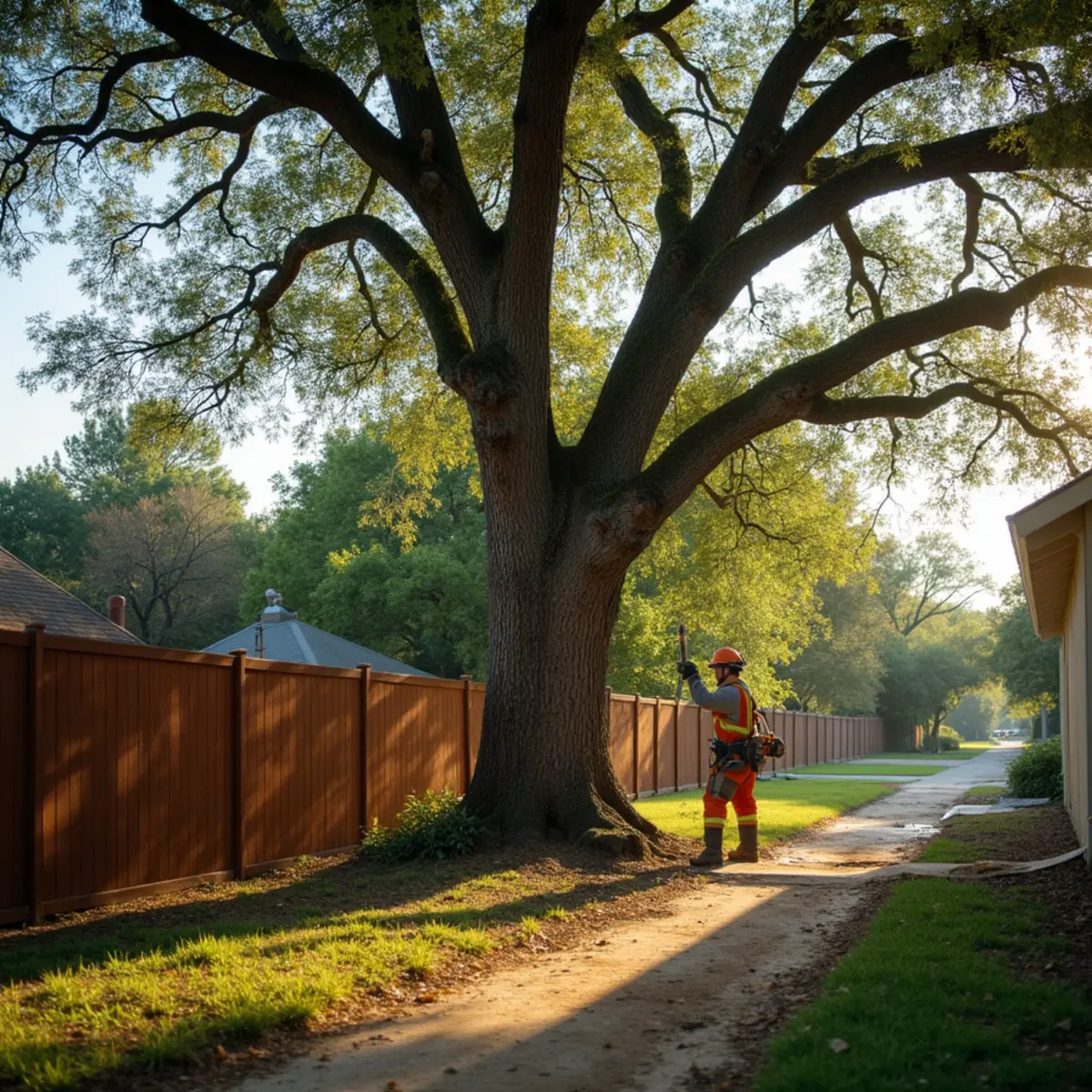 Restored yard and lawn after fallen tree removal