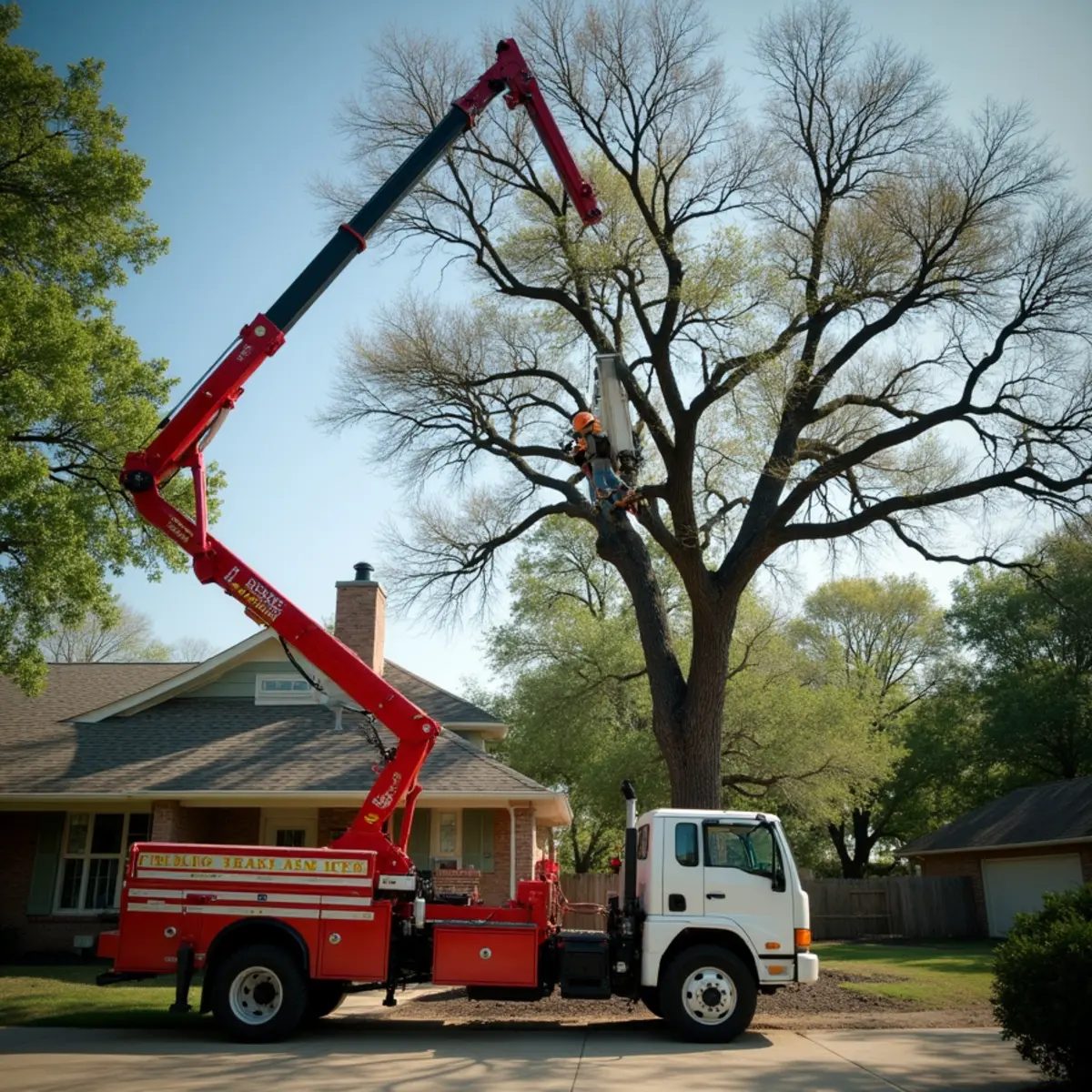 Tree removal and crane rigging in Bastrop County TX