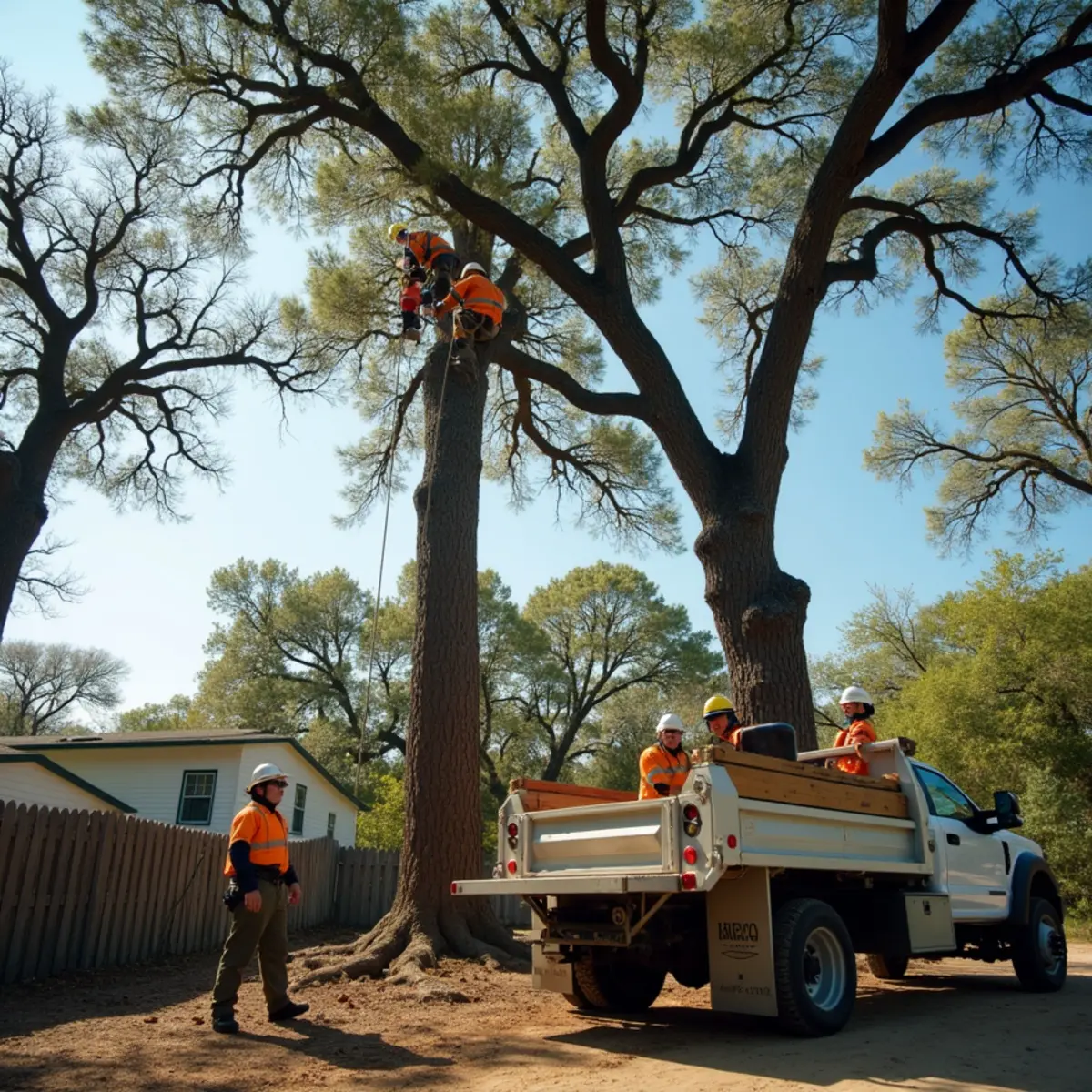 Tree removal and crane rigging in Bastrop TX