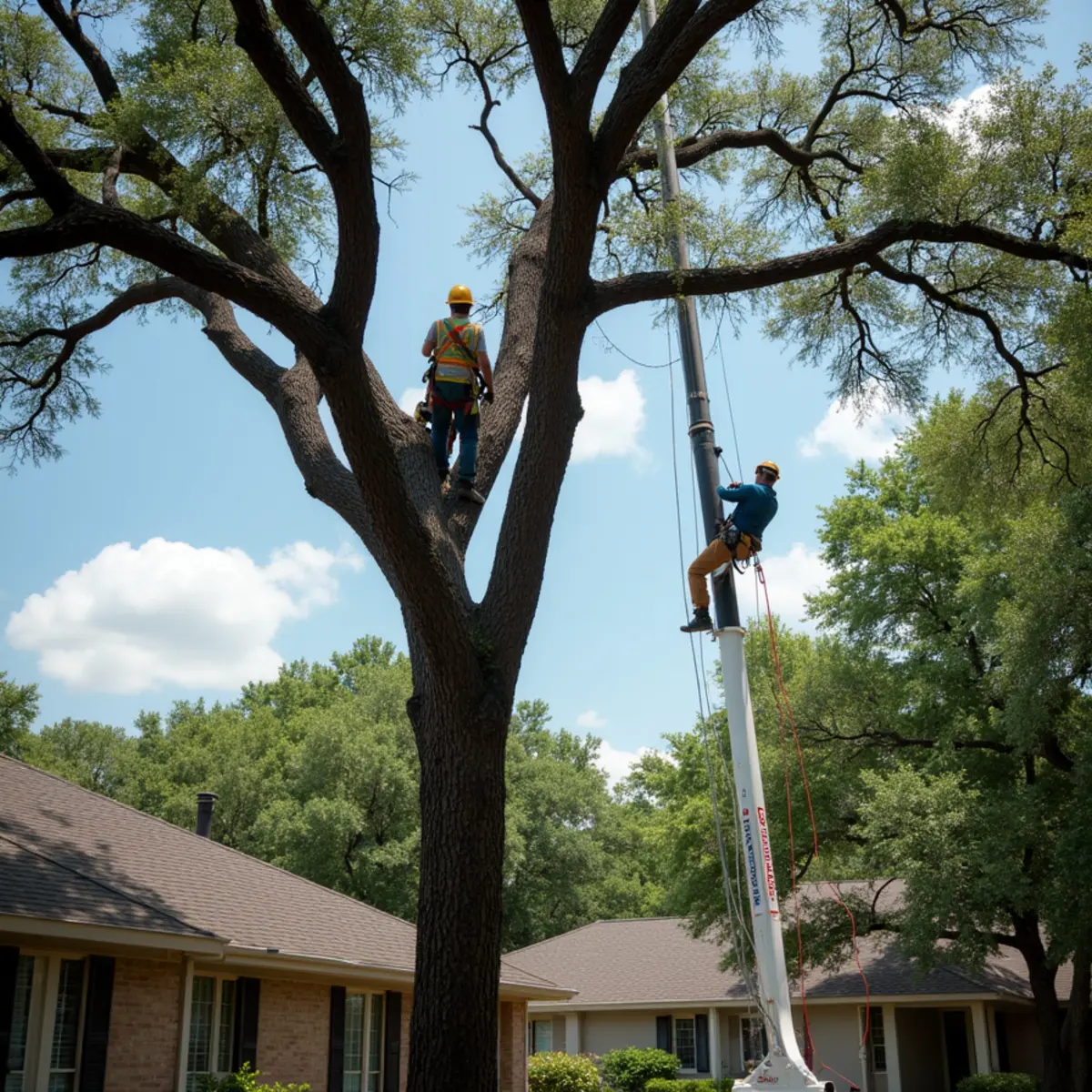 Tree removal and crane rigging in Buda TX