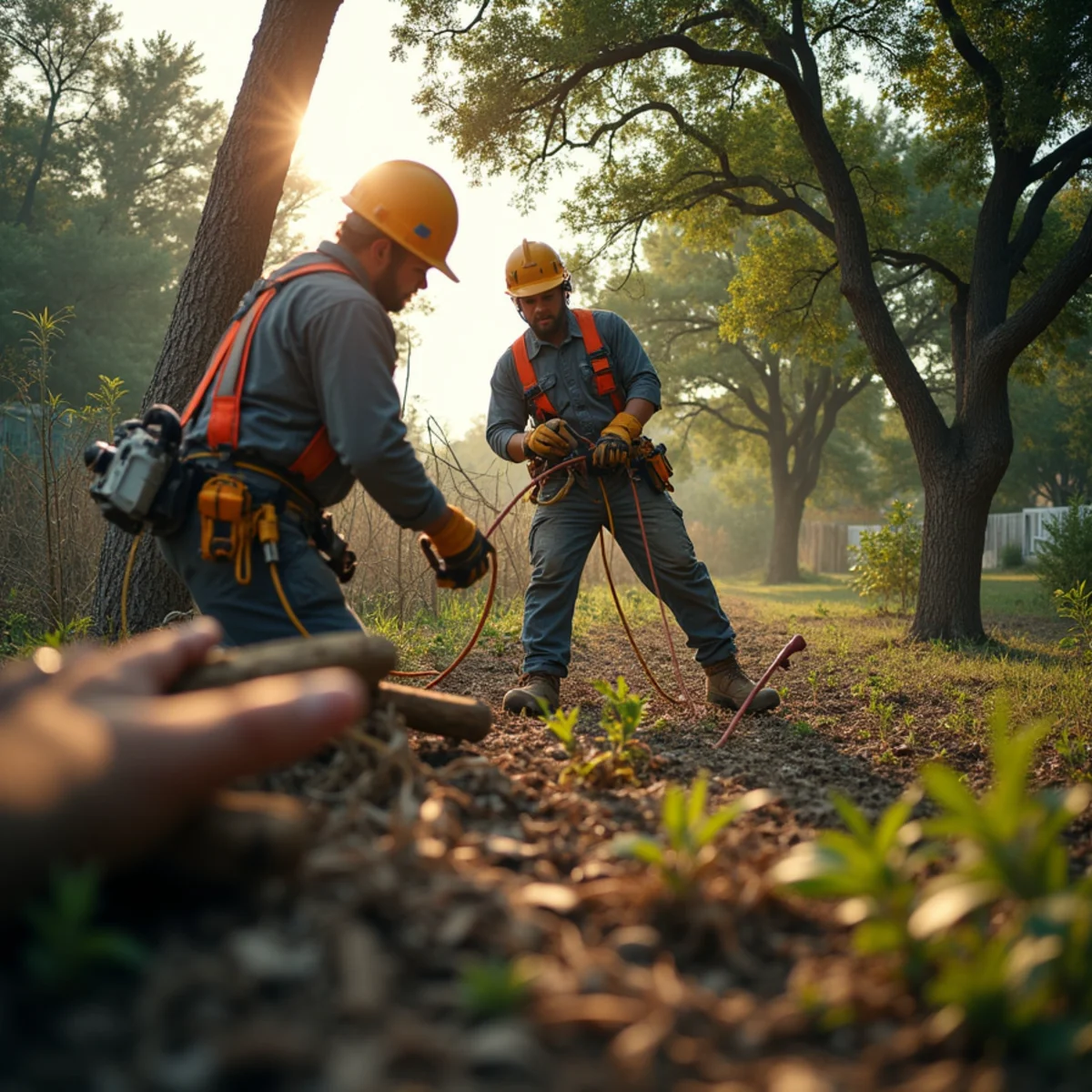 Emergency storm debris chipping and yard cleanup in Cedar Park TX