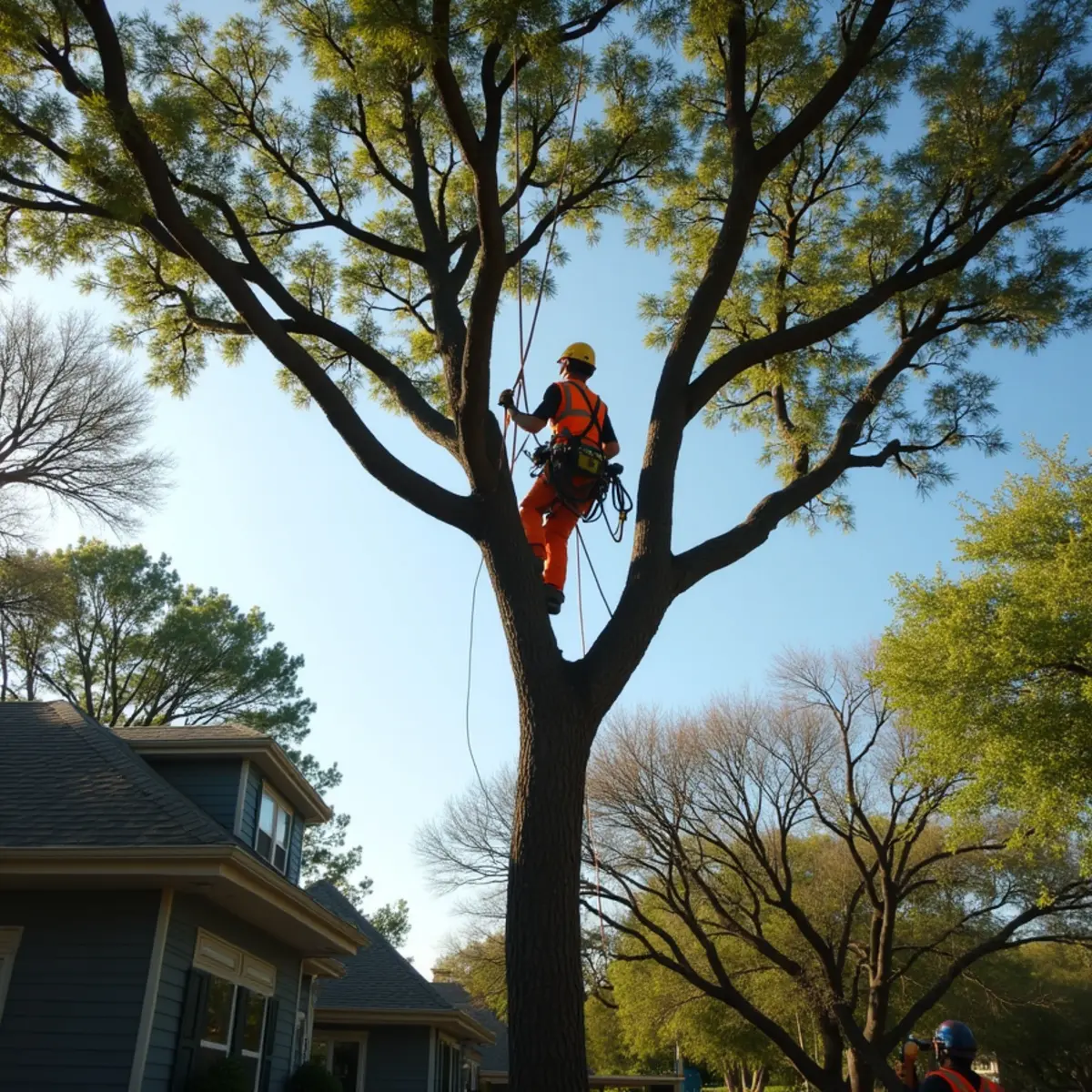 Tree removal and crane rigging in Del Valle TX
