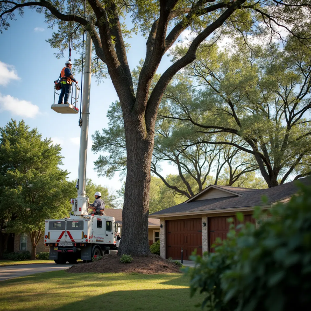 Tree removal and crane rigging in Dripping Springs TX