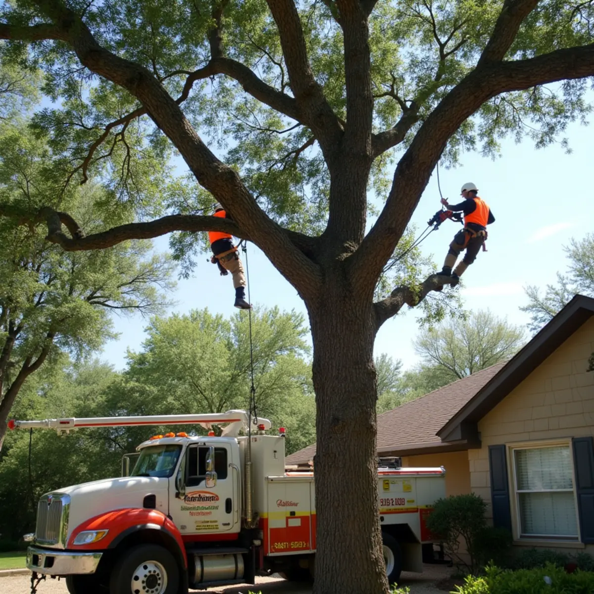Tree removal and crane rigging in Elgin TX