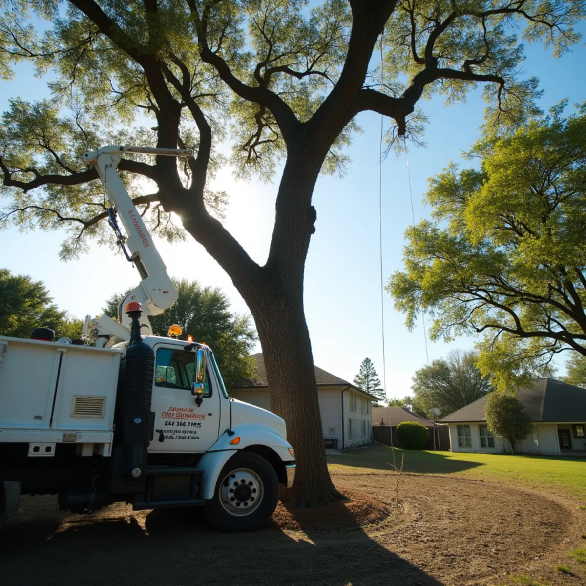 Tree removal and crane rigging in Hays County TX