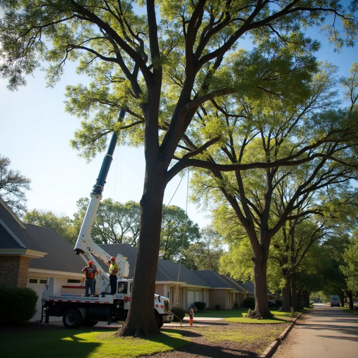 Tree removal and crane rigging in Jonestown TX