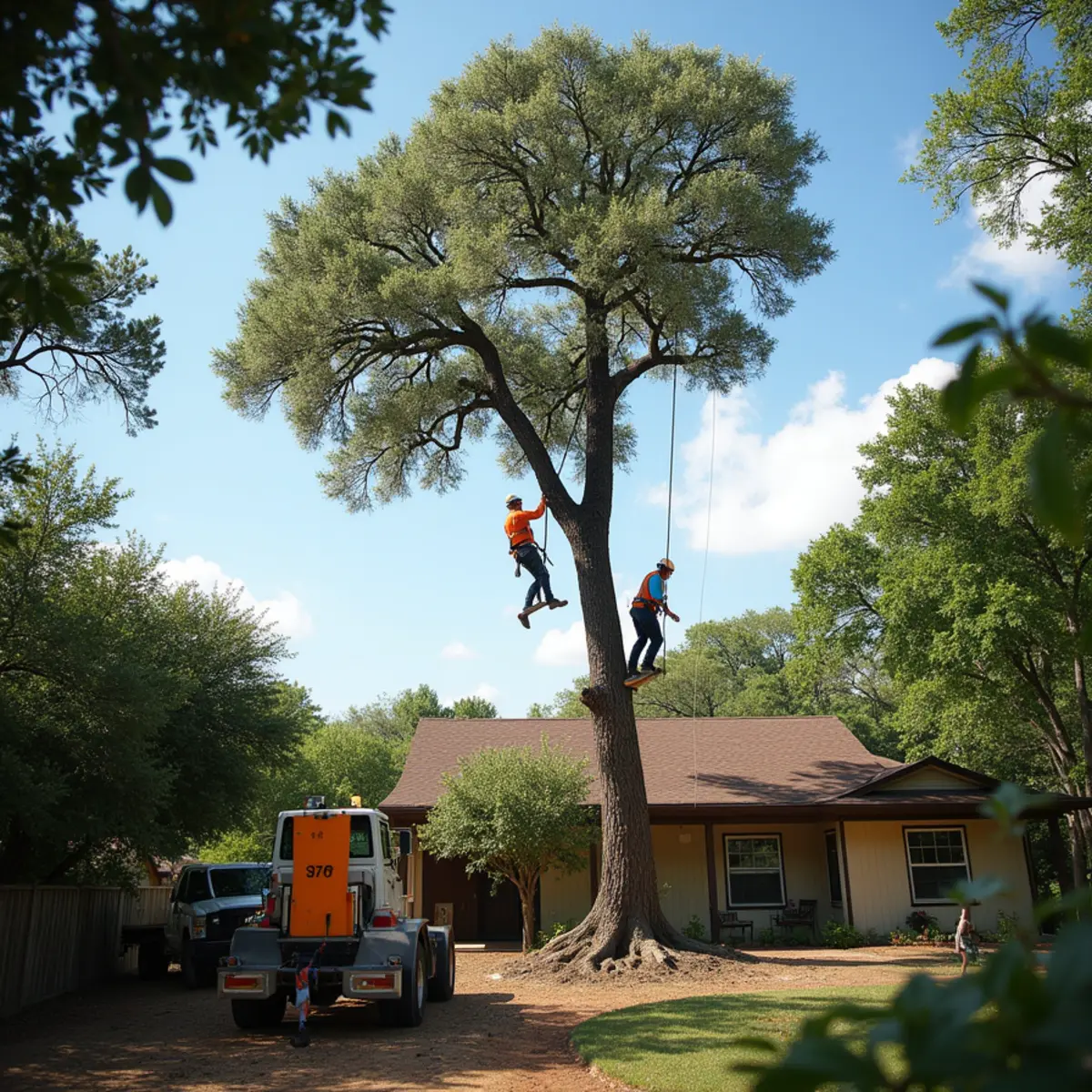 Tree removal and crane rigging in Lost Creek TX