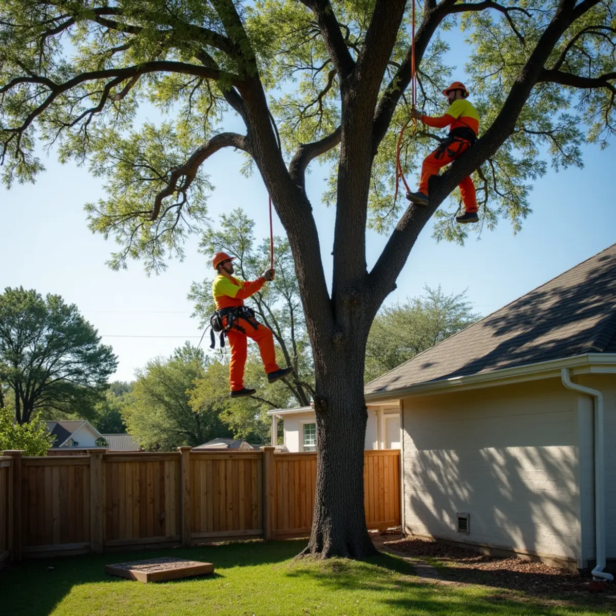 Tree removal and crane rigging in Manor TX