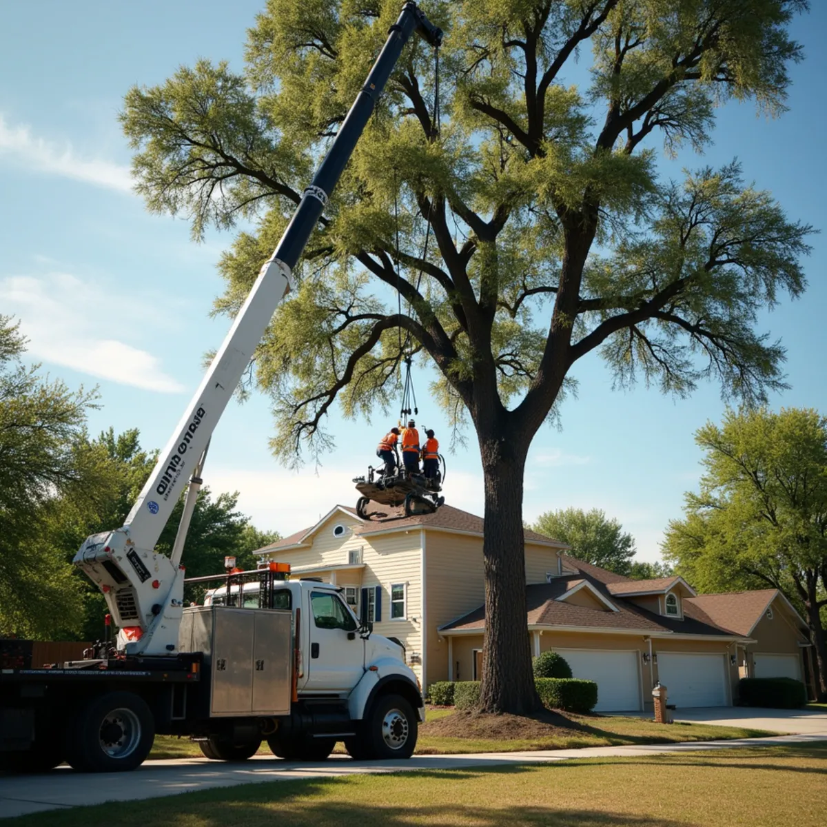 Tree removal and crane rigging in Pflugerville TX