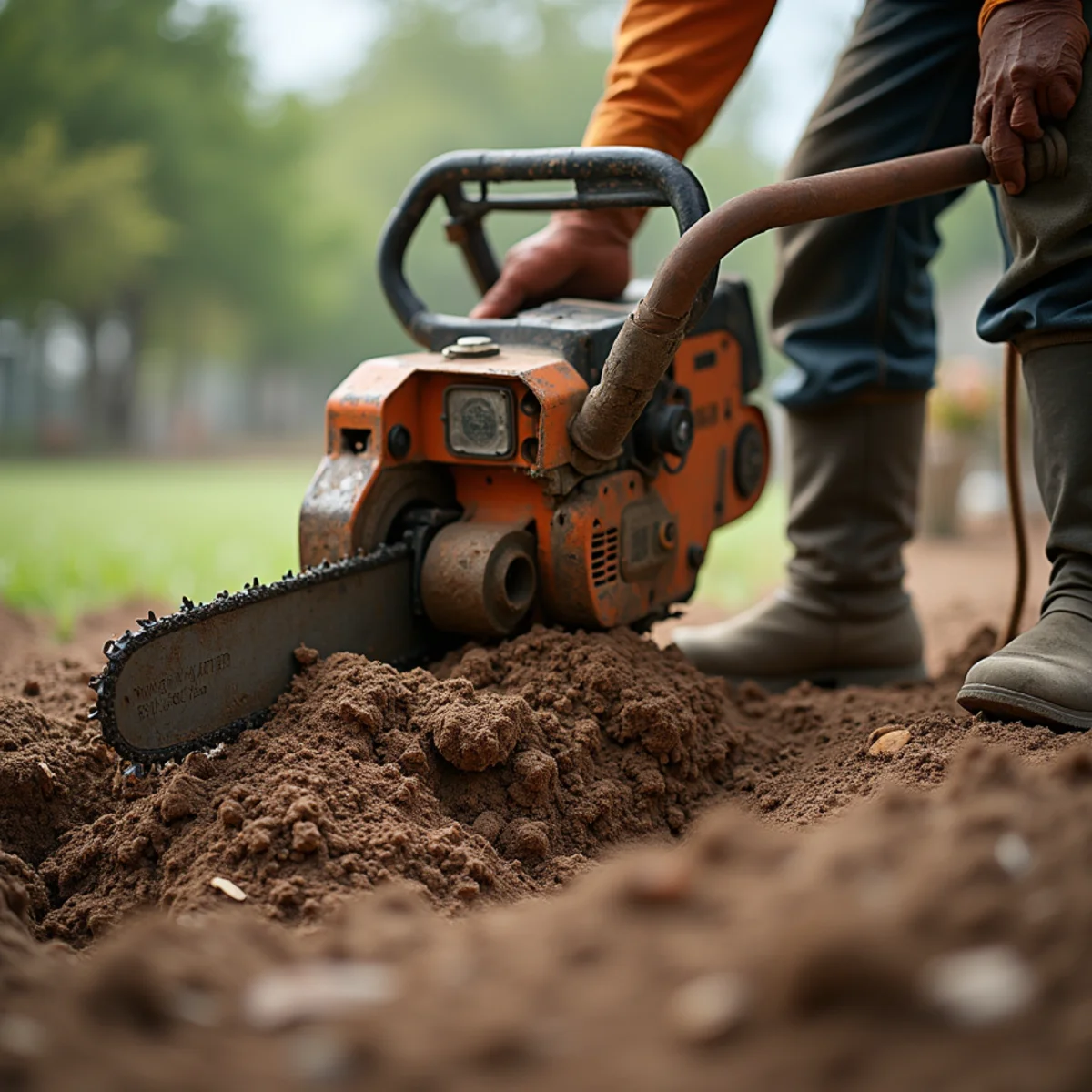 Stump grinding and clean backfill on Pflugerville property