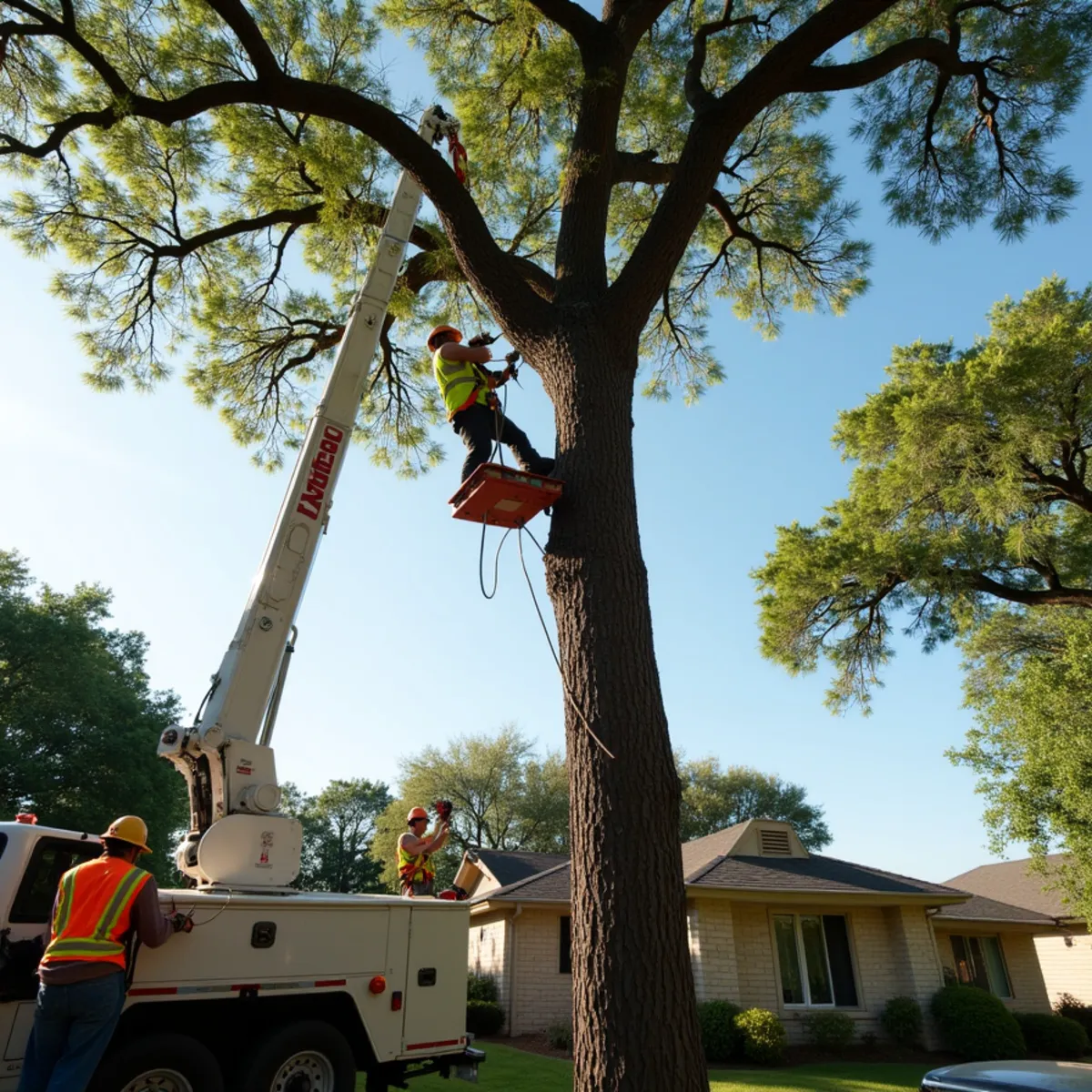 Tree removal and crane rigging in Rollingwood TX