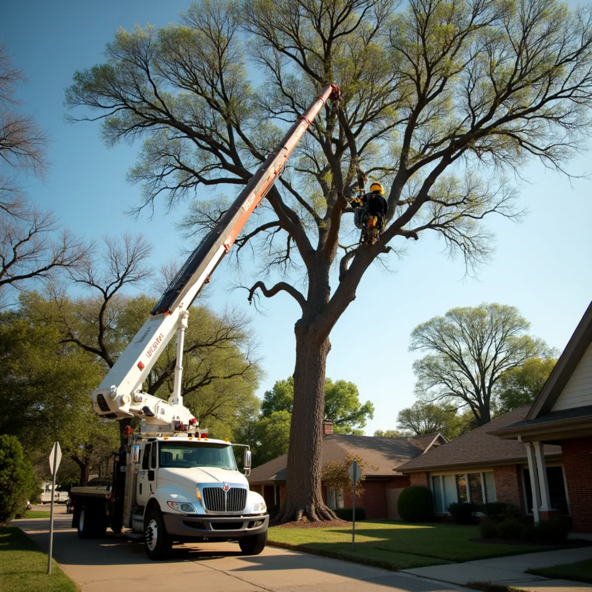 Tree removal and crane rigging in Taylor TX