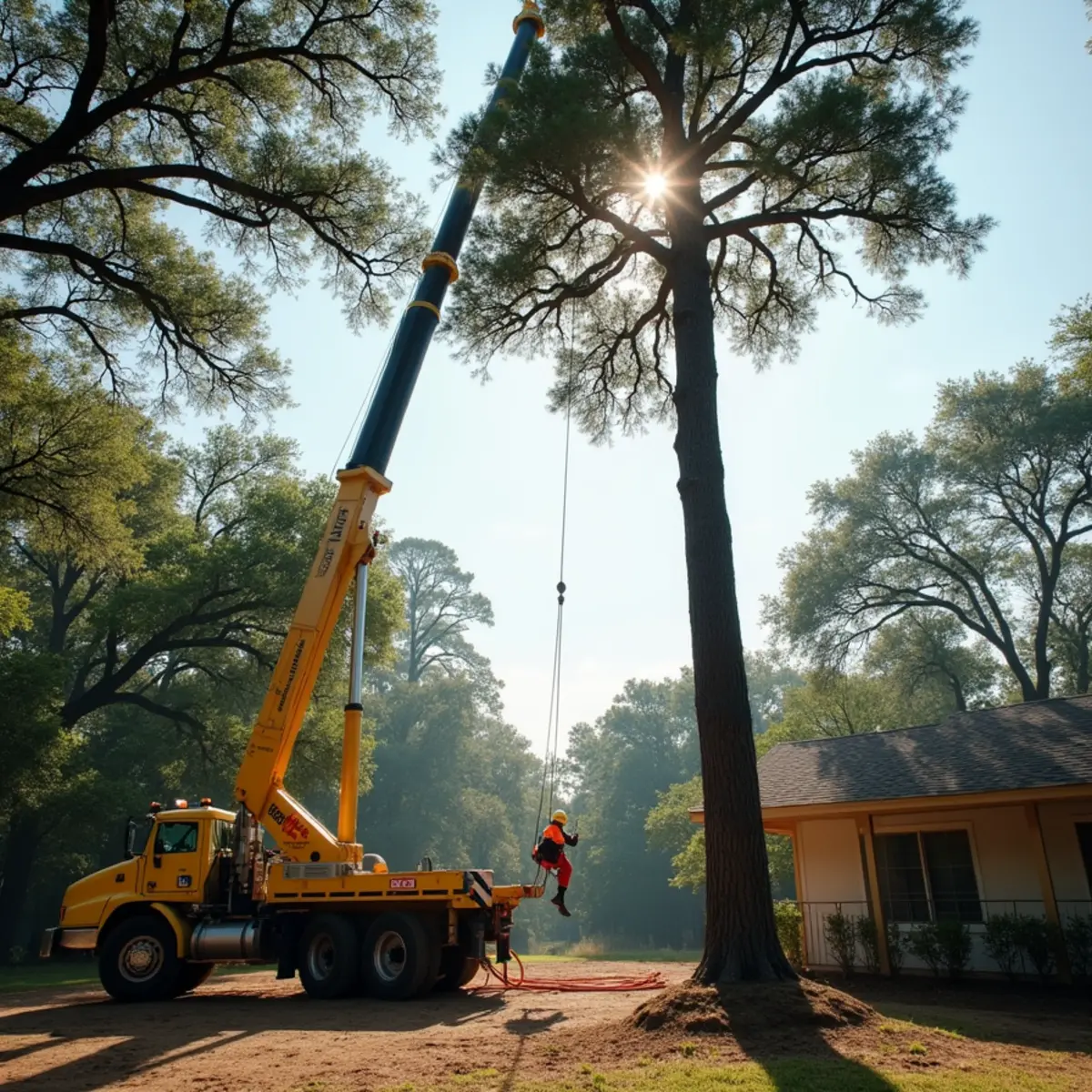 Tree removal and crane rigging in Wimberley TX