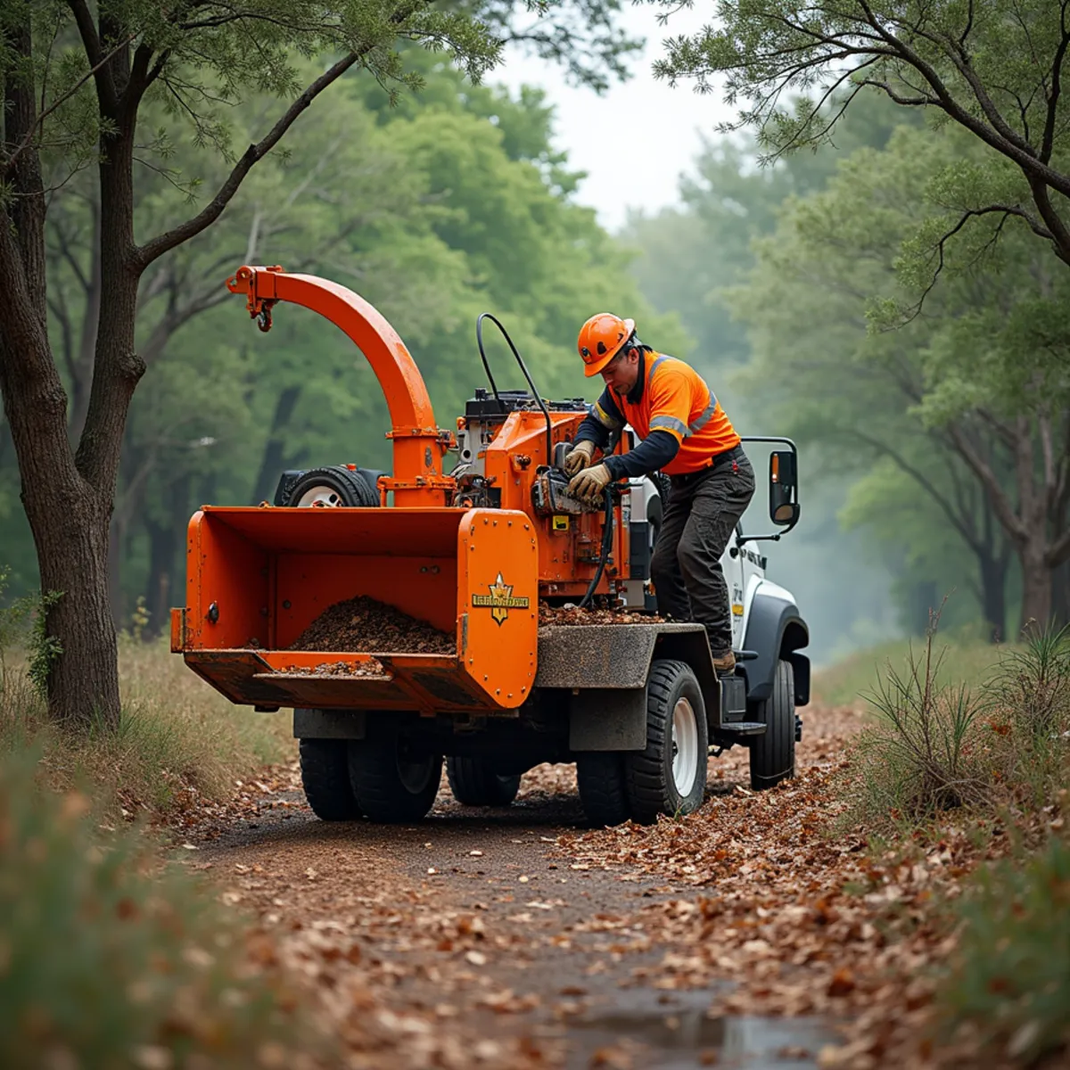 Storm Damage Tree Cleanup safety equipment and site protection
