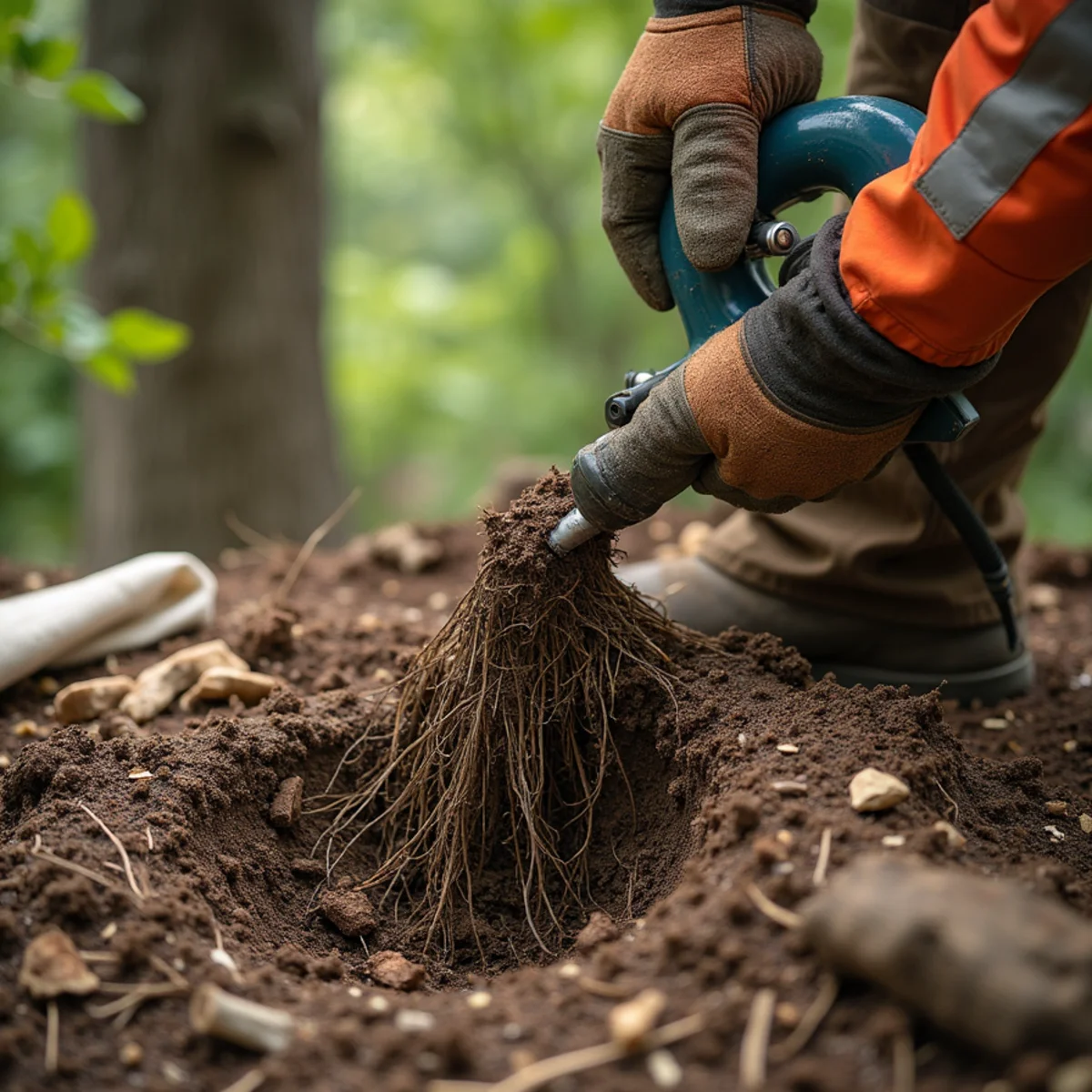 Professional tree root removal in Austin TX