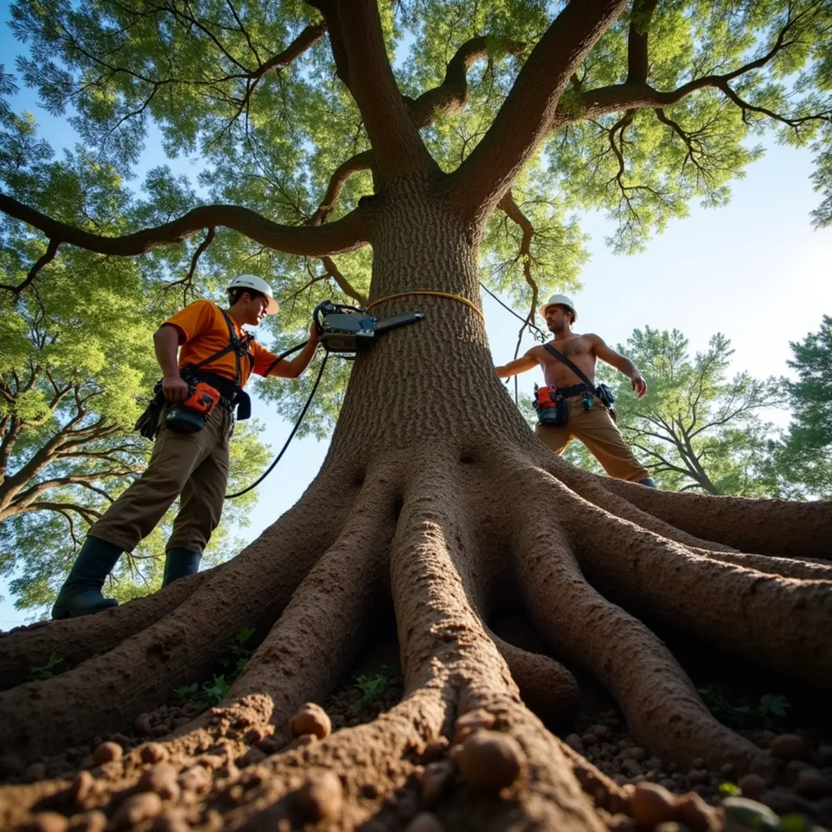 Professional uprooted tree & root ball removal in Austin TX